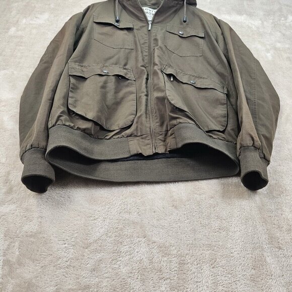 Levi's Military Field Jacket Coat Mens Sz L Green Khaki Cargo Pocket Long Sleeve - Picture 8 of 10